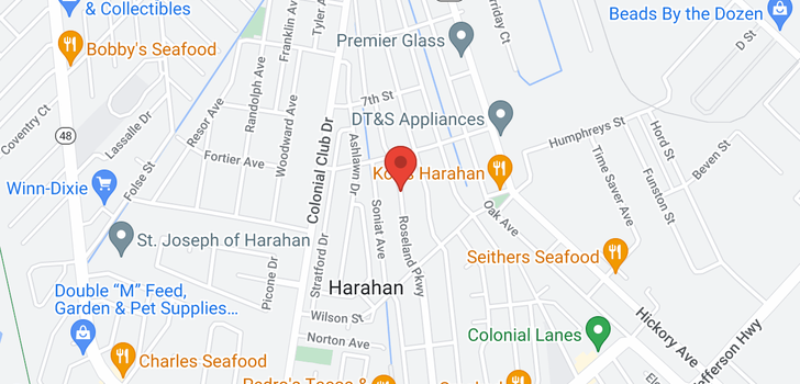 map of 560 ROSELAND Parkway Harahan LA 70123